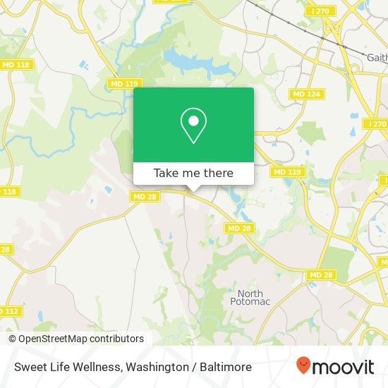 Sweet Life Wellness, 12105 Darnestown Rd map