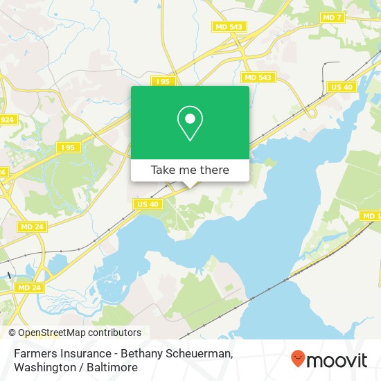 Mapa de Farmers Insurance - Bethany Scheuerman, 3709 Pulaski Hwy