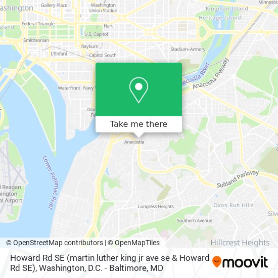 Howard Rd SE (martin luther king jr ave se & Howard Rd SE) map