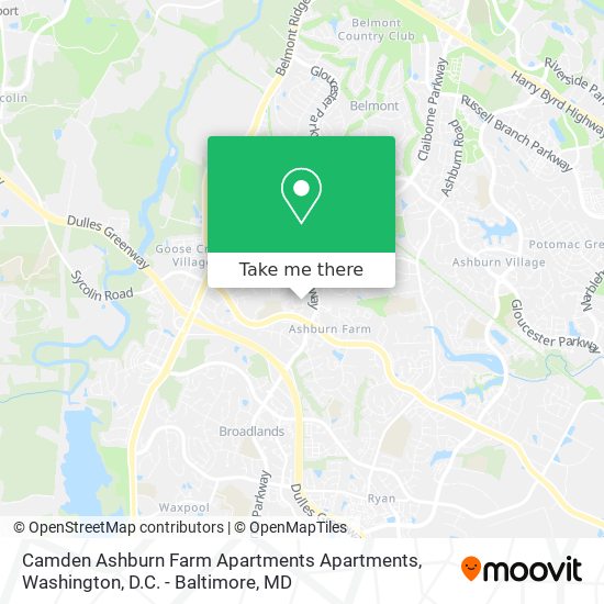 Mapa de Camden Ashburn Farm Apartments Apartments