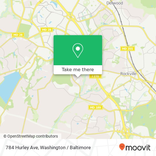 784 Hurley Ave, Rockville, MD 20850 map