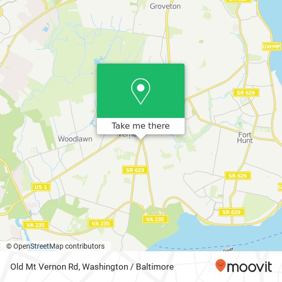 Mapa de Old Mt Vernon Rd, Alexandria, VA 22309