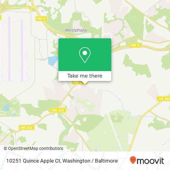 Mapa de 10251 Quince Apple Ct, Upper Marlboro (UPPER MARLBORO), MD 20772