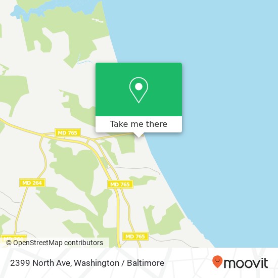Mapa de 2399 North Ave, Port Republic, MD 20676