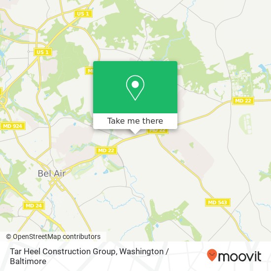 Mapa de Tar Heel Construction Group
