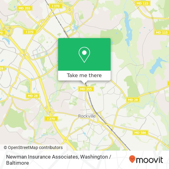 Mapa de Newman Insurance Associates, 932 Hungerford Dr
