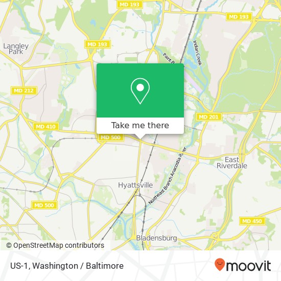 Mapa de US-1, Riverdale, MD 20737