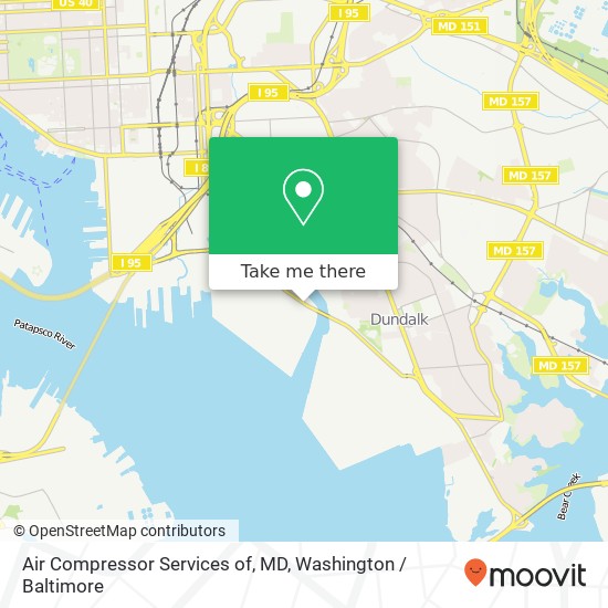 Mapa de Air Compressor Services of, MD, 2510 Broening Hwy