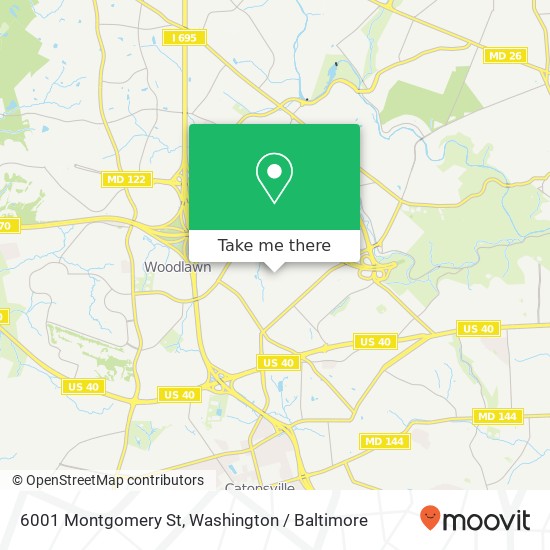 Mapa de 6001 Montgomery St, Gwynn Oak, MD 21207