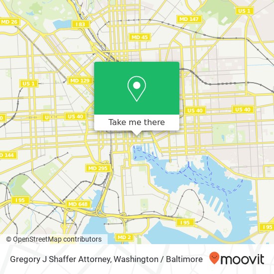 Gregory J Shaffer Attorney, 300 E Lombard St map