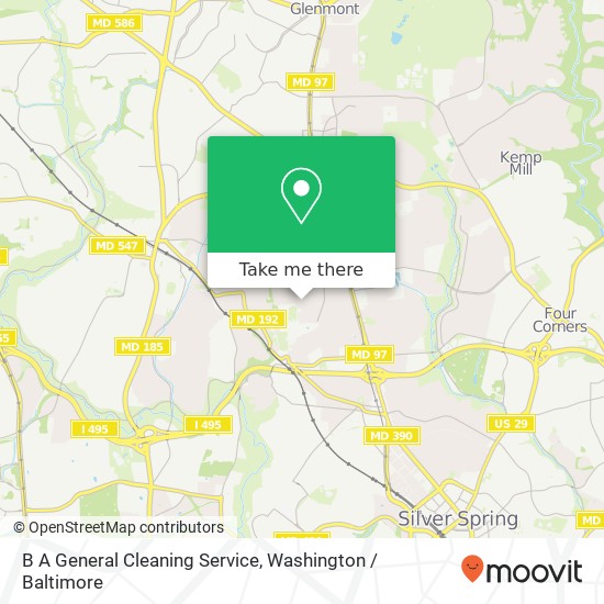 Mapa de B A General Cleaning Service, 10201 Haywood Dr