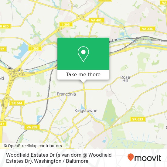 Woodfield Estates Dr (s van dorn @ Woodfield Estates Dr), Alexandria, VA 22310 map