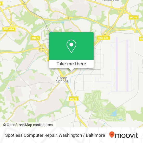 Mapa de Spotless Computer Repair, 5869 Allentown Rd