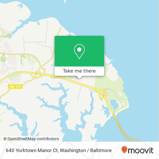 Mapa de 640 Yorktown Manor Ct, Annapolis, MD 21409