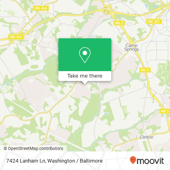 Mapa de 7424 Lanham Ln, Fort Washington, MD 20744