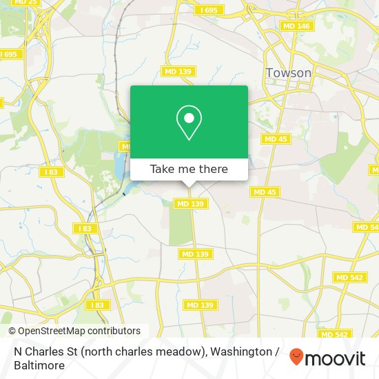 Mapa de N Charles St (north charles meadow), Baltimore, MD 21212