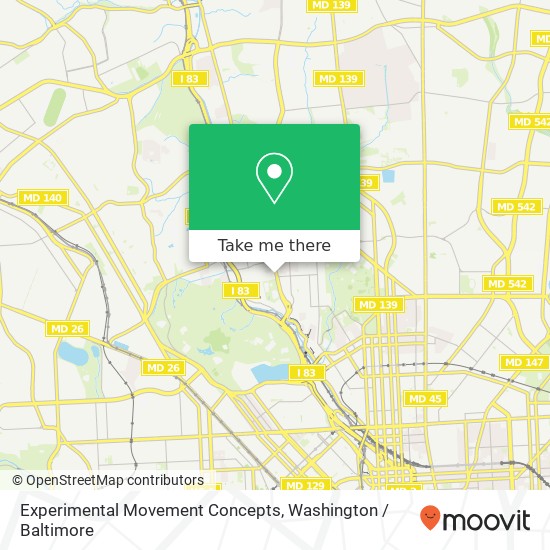 Experimental Movement Concepts, 3618 Falls Rd map