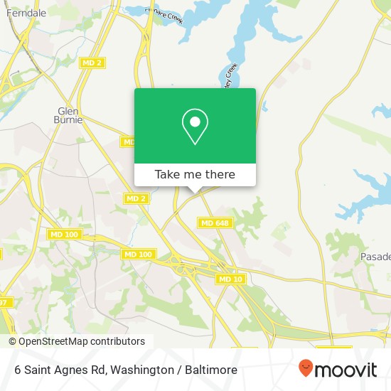 Mapa de 6 Saint Agnes Rd, Glen Burnie, MD 21060