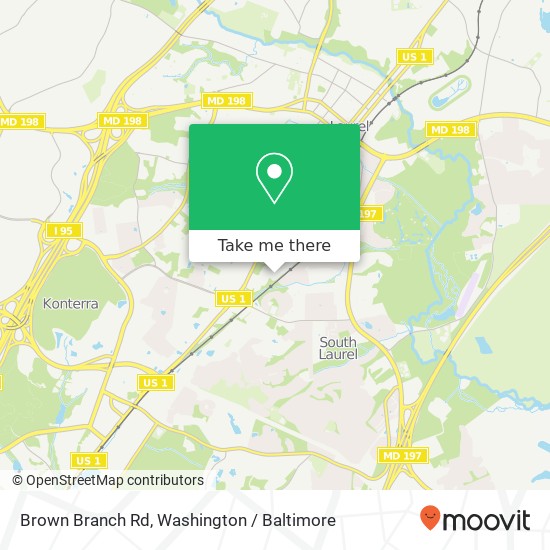 Brown Branch Rd, Laurel, MD 20707 map