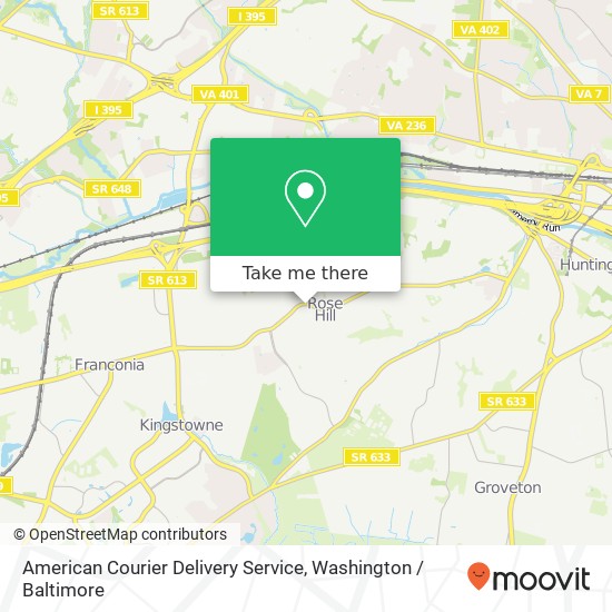 American Courier Delivery Service, 5921 Dove Dr map