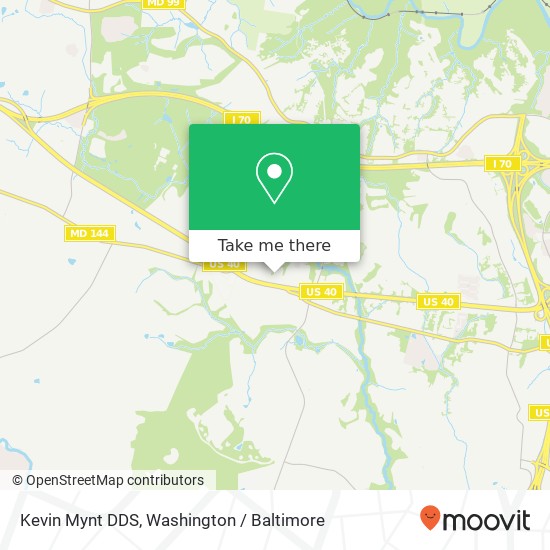 Mapa de Kevin Mynt DDS, 10316 Baltimore National Pike