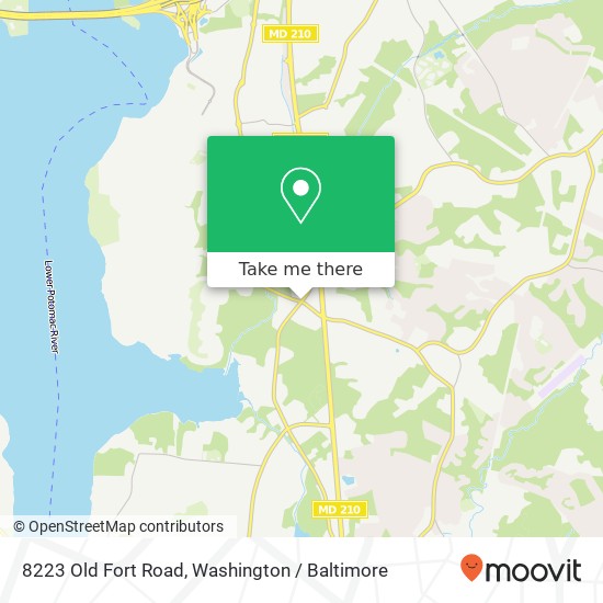 Mapa de 8223 Old Fort Road, 8223 Old Fort Rd, Fort Washington, MD 20744, USA