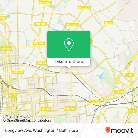 Longview Ave, Baltimore, MD 21213 map