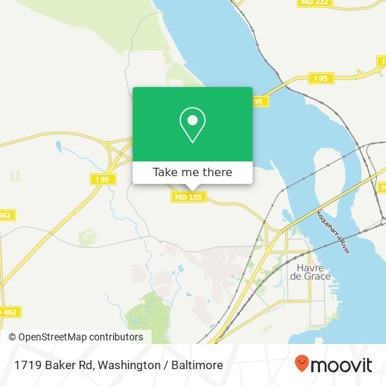 Mapa de 1719 Baker Rd, Havre de Grace, MD 21078