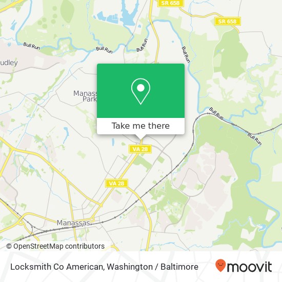 Mapa de Locksmith Co American, 8456 Centreville Rd