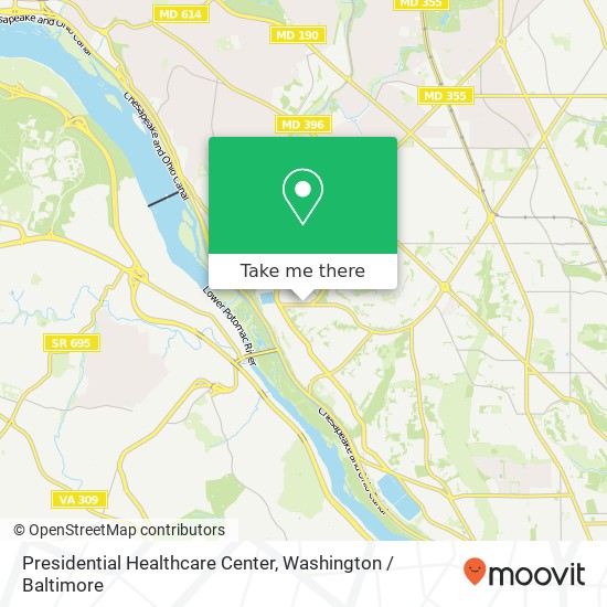 Mapa de Presidential Healthcare Center, 5215 Loughboro Rd NW