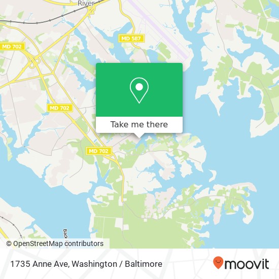 Mapa de 1735 Anne Ave, Essex, MD 21221