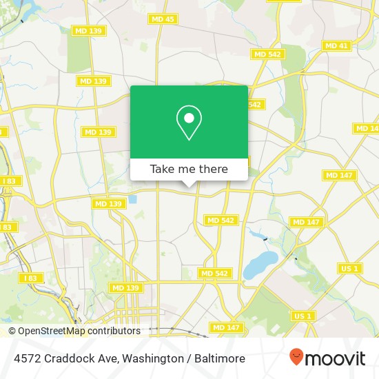 4572 Craddock Ave, Baltimore, MD 21212 map