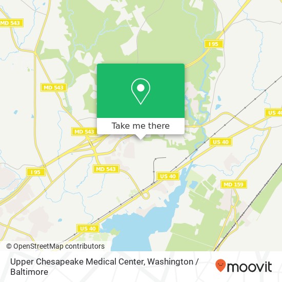 Mapa de Upper Chesapeake Medical Center, 1369 Brass Mill Rd