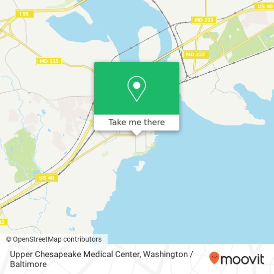 Mapa de Upper Chesapeake Medical Center, 501 Union Ave S