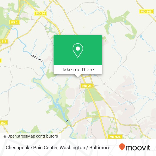 Mapa de Chesapeake Pain Center, 2012 S Tollgate Rd