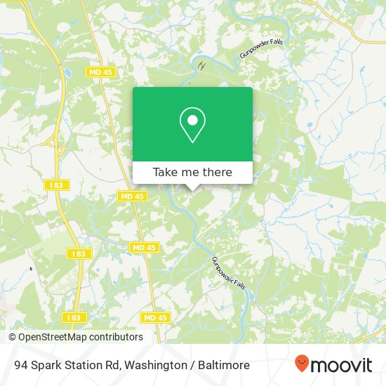 Mapa de 94 Spark Station Rd, Sparks Glencoe, MD 21152
