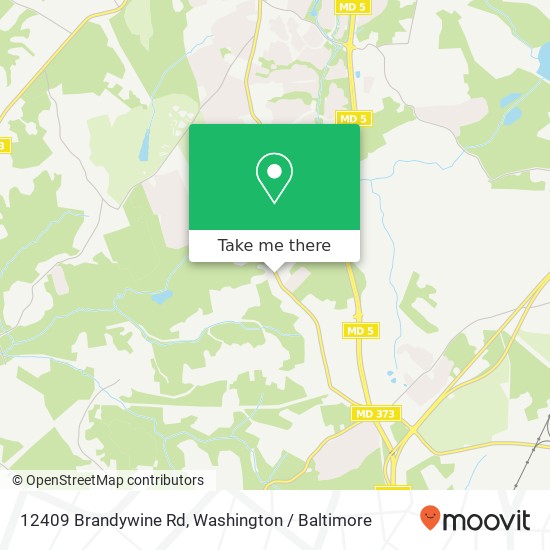 Mapa de 12409 Brandywine Rd, Brandywine, MD 20613