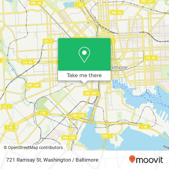 Mapa de 721 Ramsay St, Baltimore, MD 21230