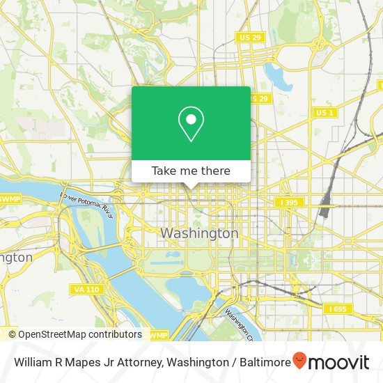 William R Mapes Jr Attorney, 1667 K St NW map