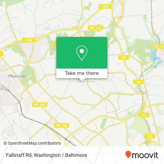 Mapa de Fallstaff Rd, Baltimore, MD 21209