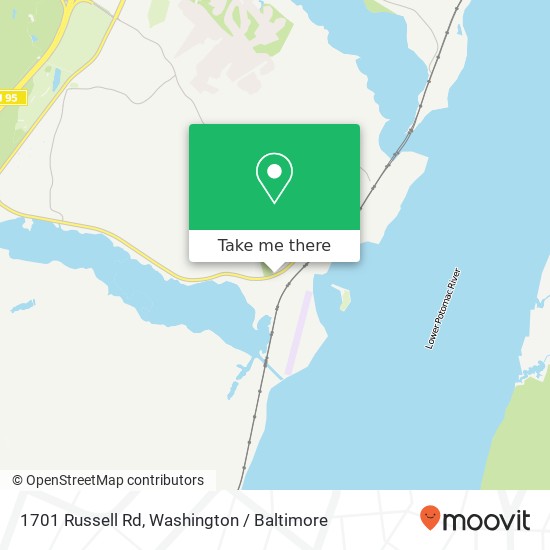 Mapa de 1701 Russell Rd, Quantico, VA 22134