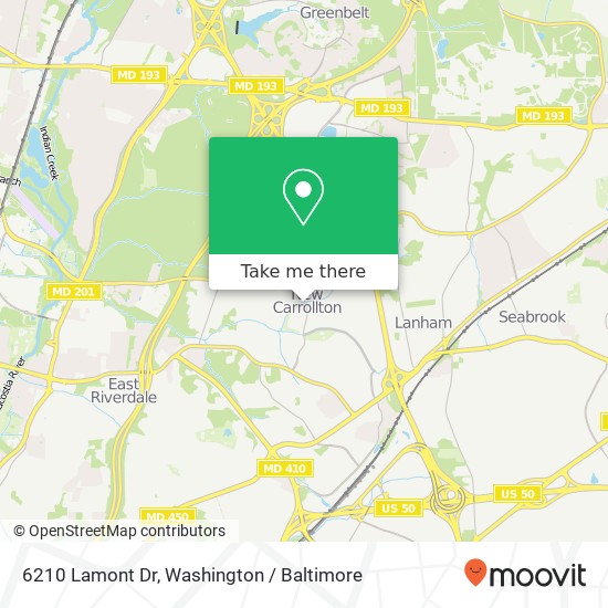 6210 Lamont Dr, New Carrollton, MD 20784 map