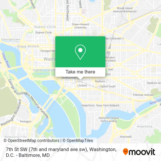 7th St SW (7th and maryland ave sw) map