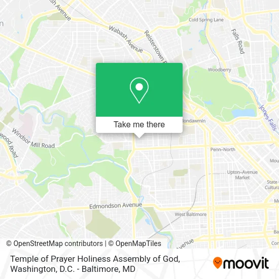 Temple of Prayer Holiness Assembly of God map
