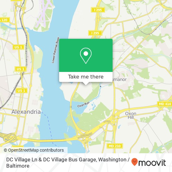 DC Village Ln & DC Village Bus Garage map