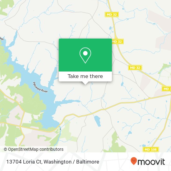 Mapa de 13704 Loria Ct, Clarksville, MD 21029