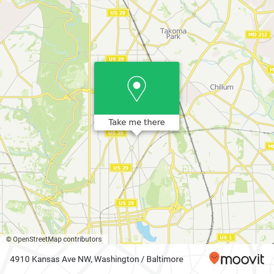 4910 Kansas Ave NW, Washington, DC 20011 map