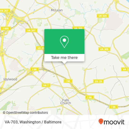 Mapa de VA-703, Falls Church, VA 22043