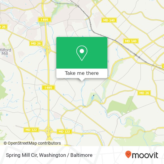 Spring Mill Cir, Gwynn Oak, MD 21207 map