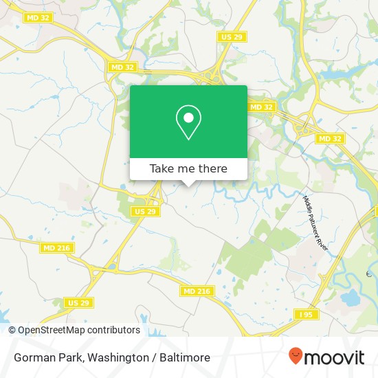 Mapa de Gorman Park, Kindler Rd